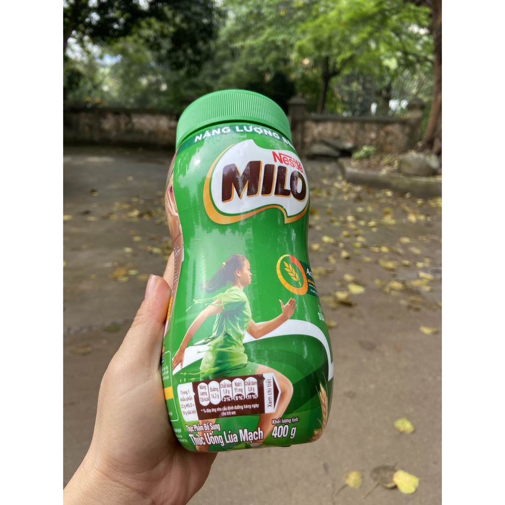 MILO BỘT NGUYÊN CHẤT PHIÊN BẢN HỘP NHỰA 400G NĂM 2021