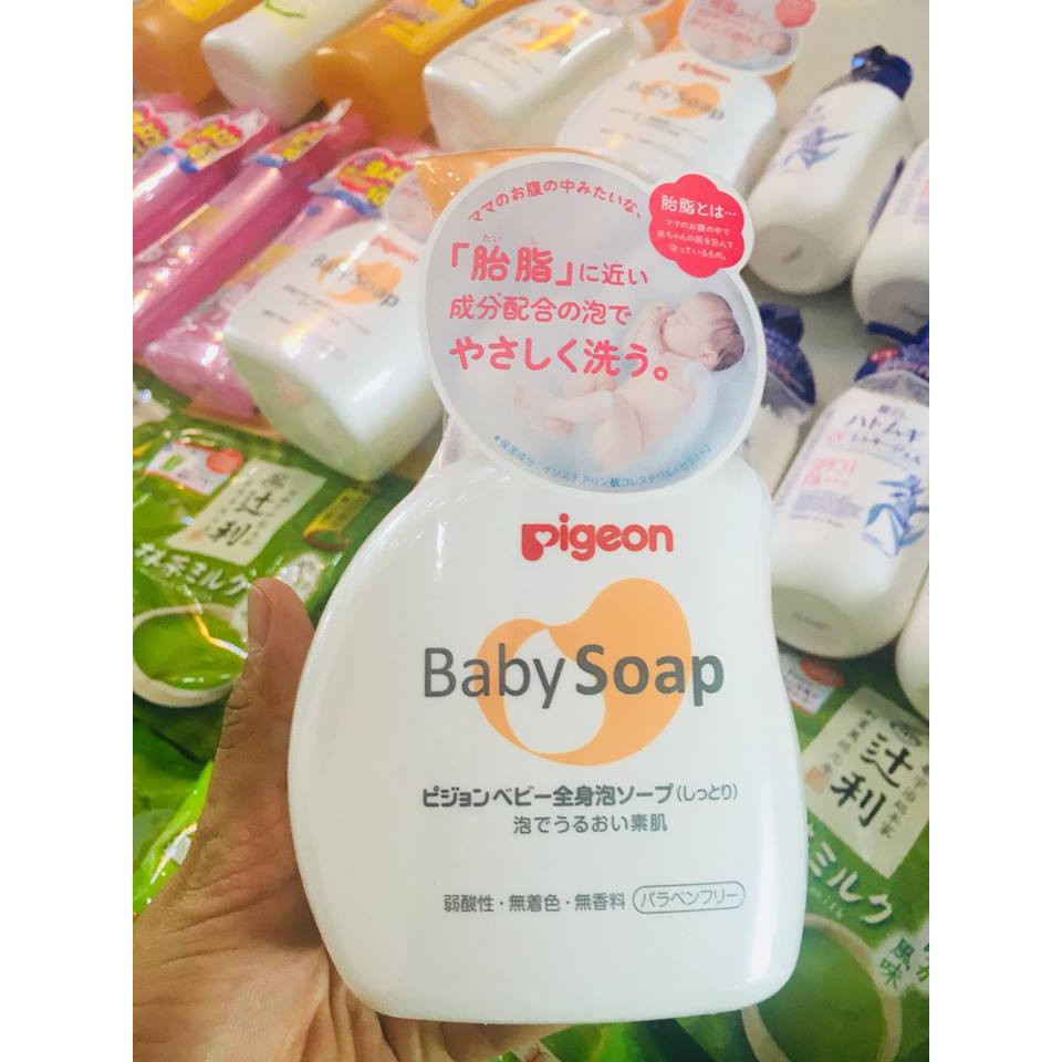 Sữa tắm gội Pigeon Baby Soap 500ml nội địa Nhật