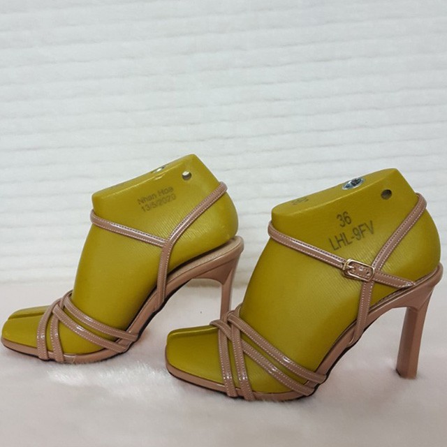 Giày sandal cao gót Nana thời trang mũi vuông gót nhọn phối dây tinh tế cao 9cm - SD01