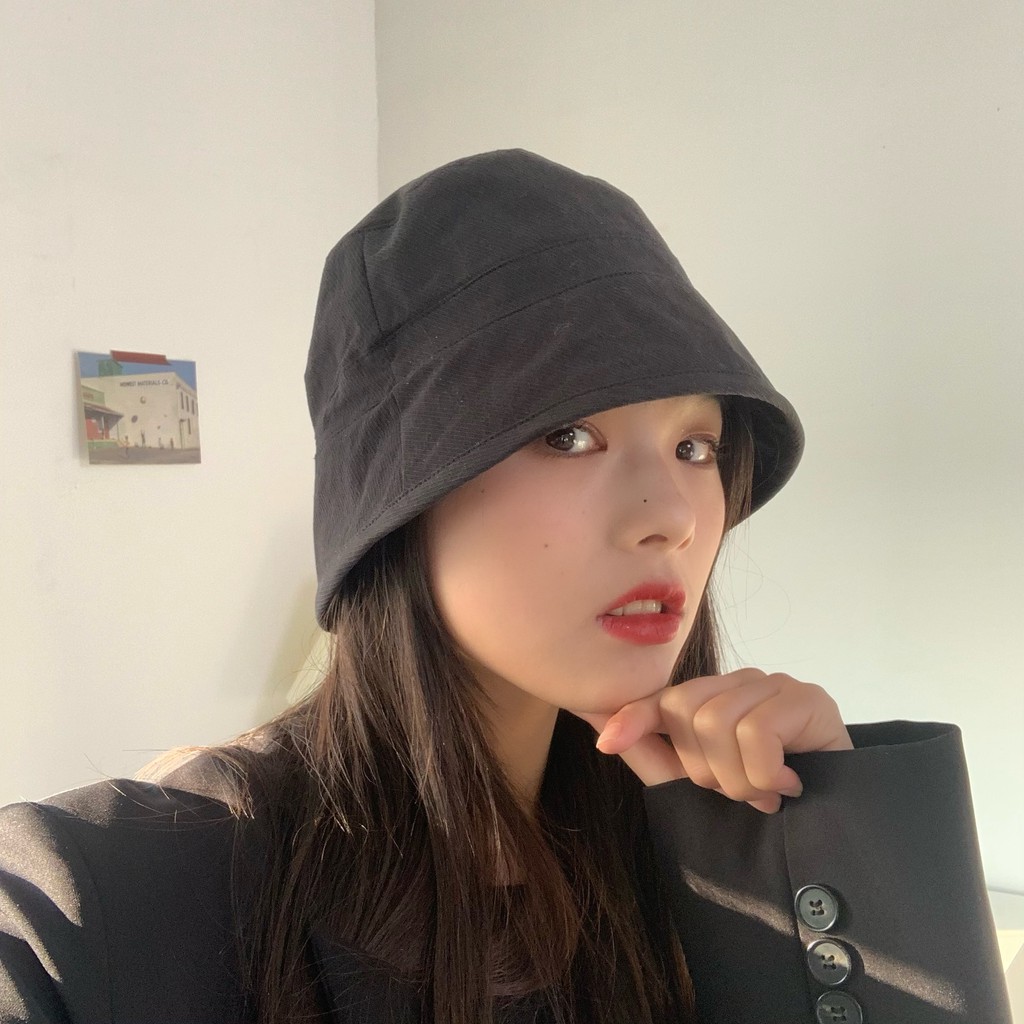 Mũ Bucket Màu Trơn Phong Cách Hàn Quốc Thời Trang Cho Nữ
