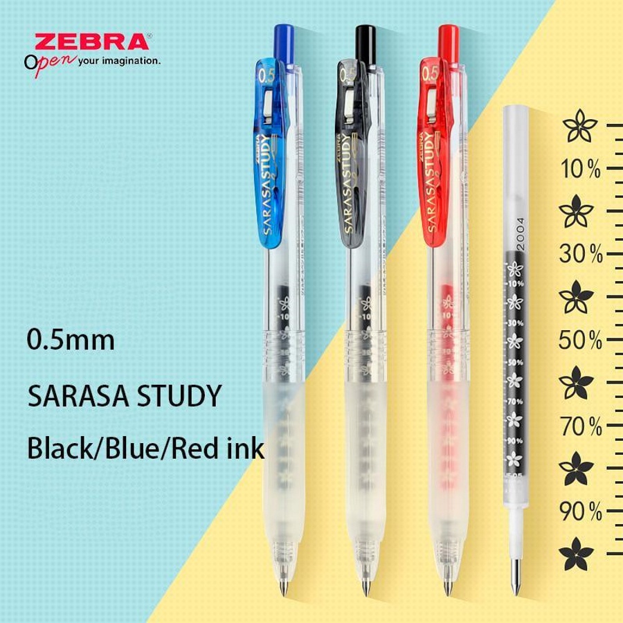 Bút gel Zebra Sarasa Study JJM88, 0.5mm