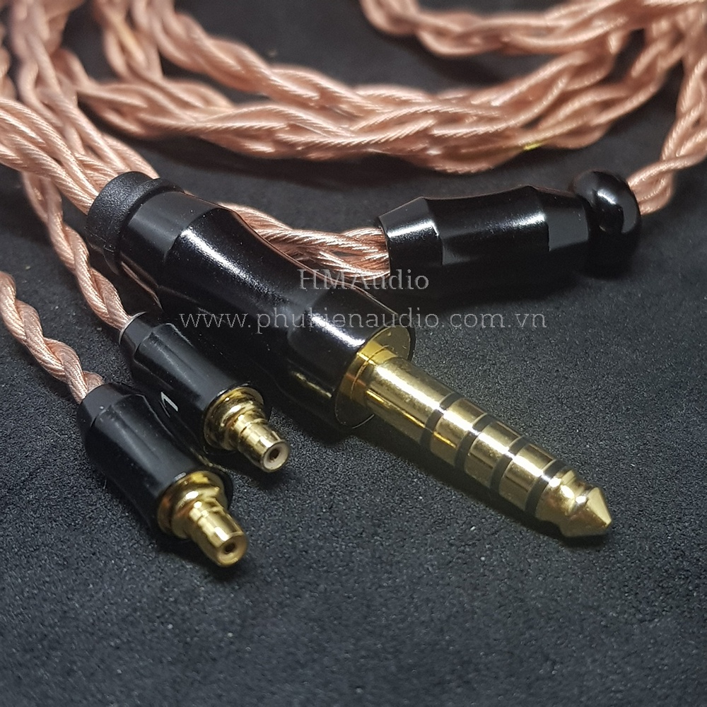 Dây tai nghe đồng OFC 1.2mm tết 4 - Sennheiser IE100/ IE400/ IE500 Pro