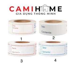  Cuộn tem giấy nhớ đánh dấu hạn sử dụng dán trên hộp nhựa Tupperware 