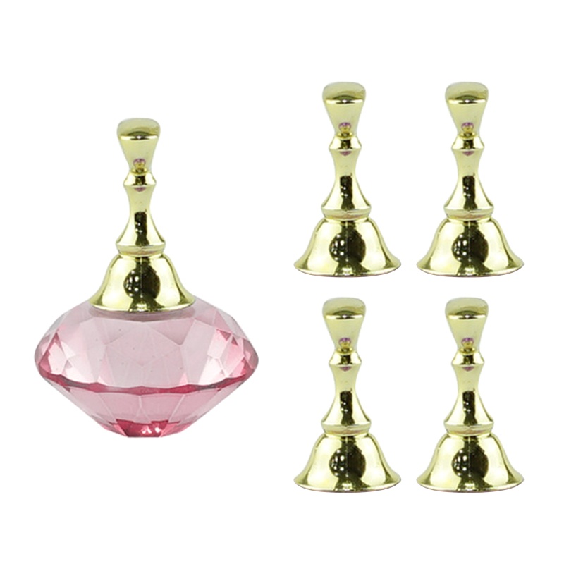 Giá Đỡ Trưng Bày Móng Tay Giả 1 Ngăn Bằng Acrylic + 5 Giá Đỡ