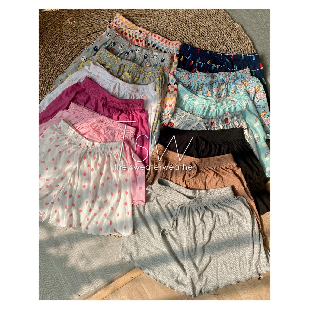 Quần short đùi ngủ cotton nhiều màu (Ảnh thật) | BigBuy360 - bigbuy360.vn