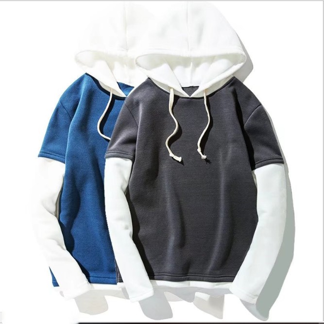 Áo hoodie nam phối phàu độc đáo Hot Mùa Thu Đông 2018 hàn quốc