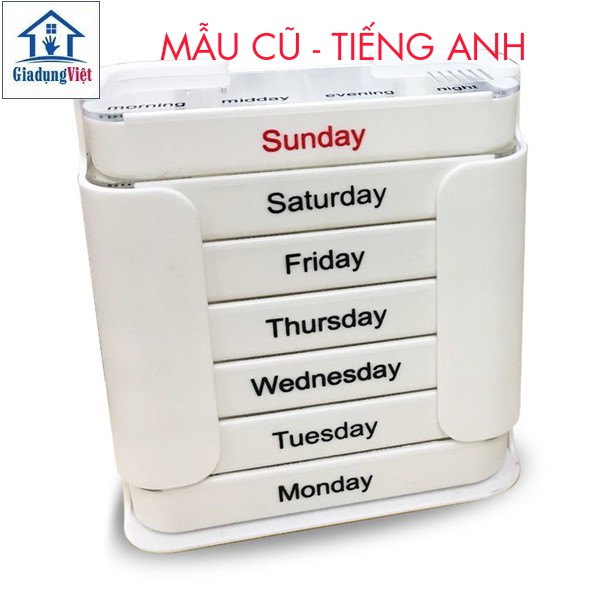 Hộp chia thuốc 7 ngày Tashuan 5317 Phiên bản mới Tiếng Việt