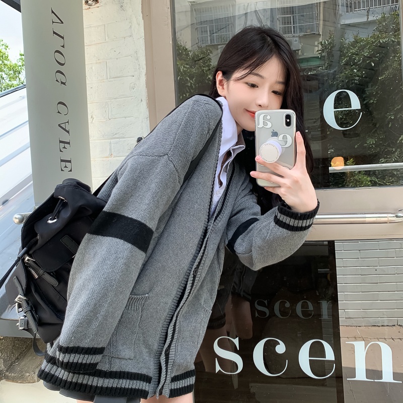 Áo Khoác Cardigan Dệt Kim Tay Dài Dáng Rộng Phong Cách Retro Hàn Quốc Thời Trang Cho Nữ | BigBuy360 - bigbuy360.vn