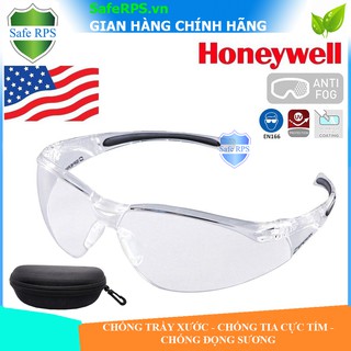 Kính bảo hộ Honeywell A800 kính chống bụi chống trầy xước - đọng hơi nước - tia UV (màu trắng)
