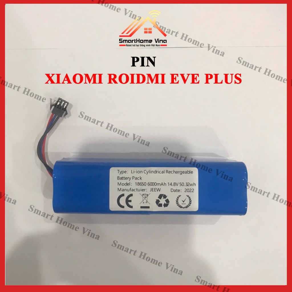 Pin robot hút bụi Xiaomi Roidmi Eve Plus. Dung lượng 6000mAh.