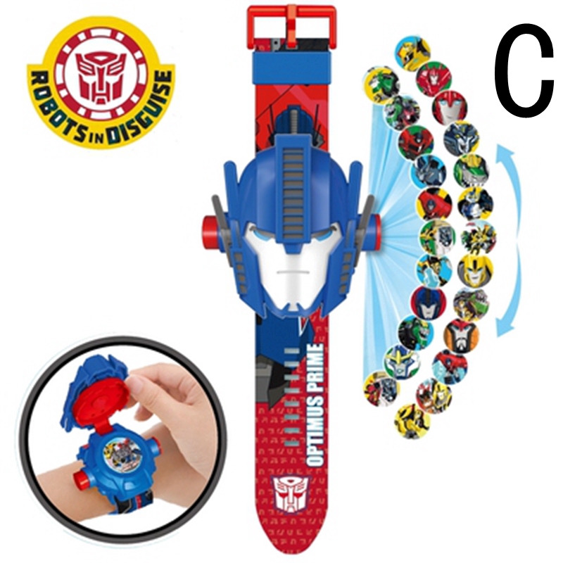 Transformers Bumblebee Prime Projection Watch Cartoon Electronic Watch Kids Toy
