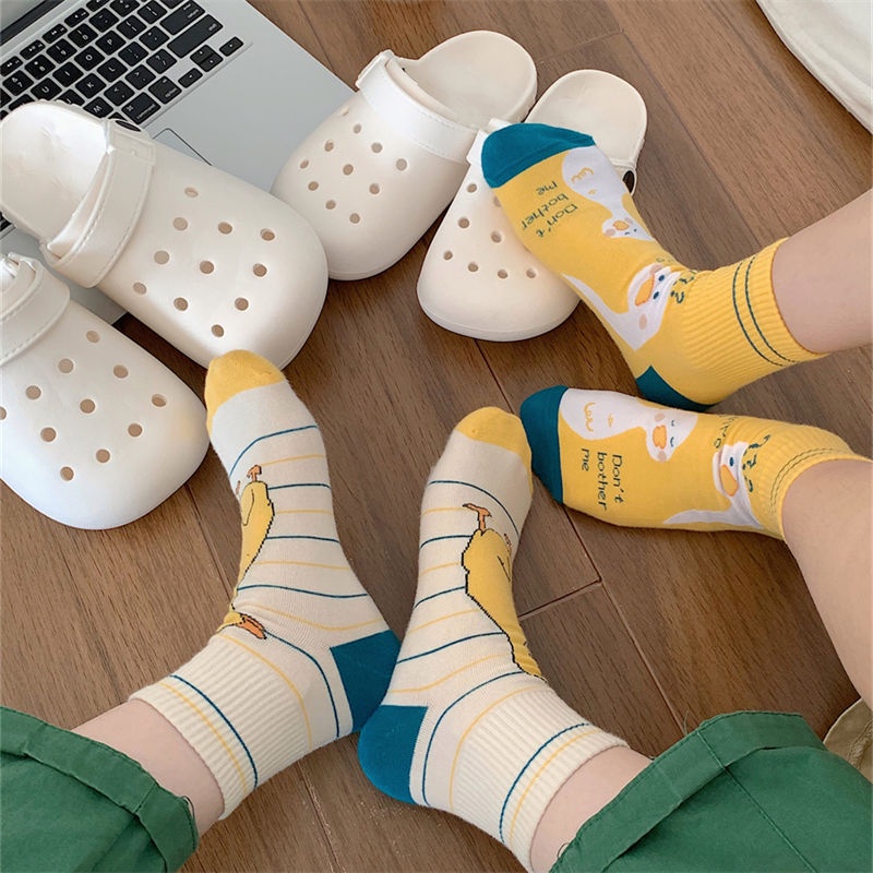 Oeteo shop Vớ Ngắn In Hình Vịt Hoạt Hình Dành Cho Nữ
