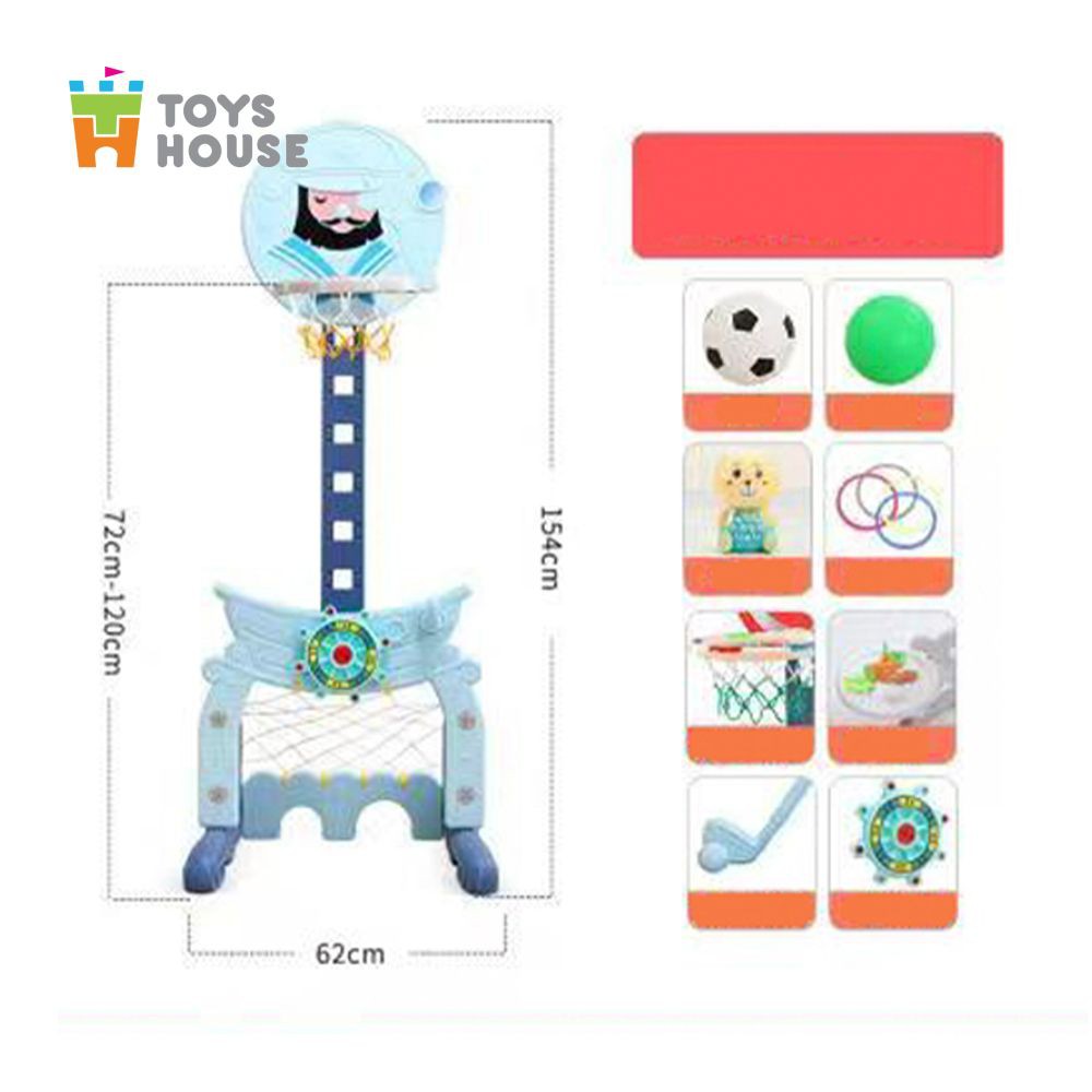 Bộ đồ chơi thể thao đa năng cho bé: Bóng đá, ném vòng, bóng rổ Toys House WM19046, hàng chính hãng cao cấp