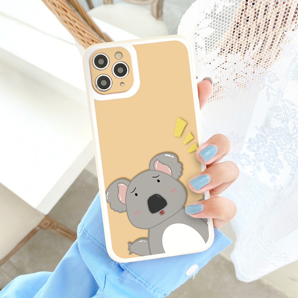 Ốp iphone hot trend  vuông cạnh ốp lưng iphone Gấu KOAL 6/6splus/7plus/8/8plus/xr/xs/12/13/pro/max/plus/promax tr1145
