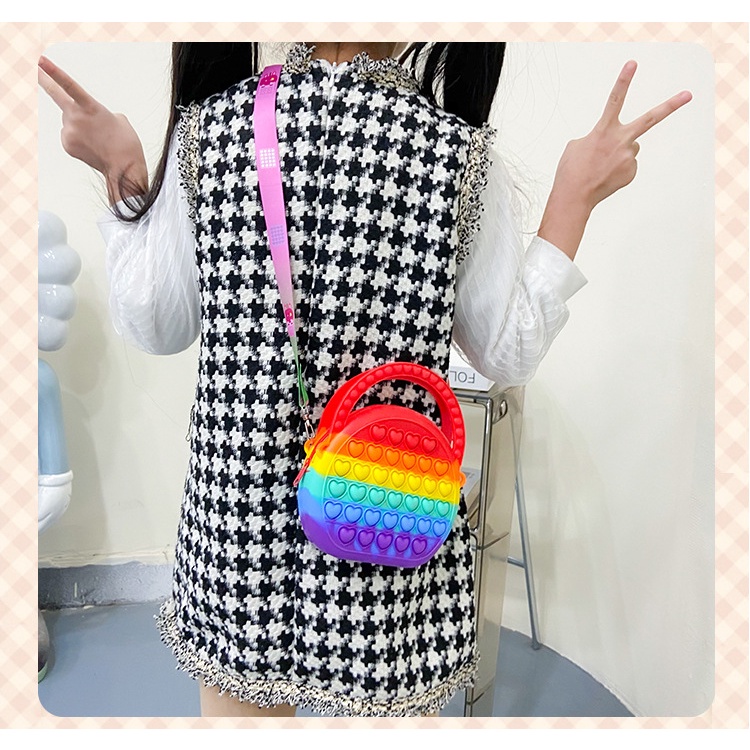 Túi đeo chéo cho bé gái,túi xách trò chơi popit siêu xinh