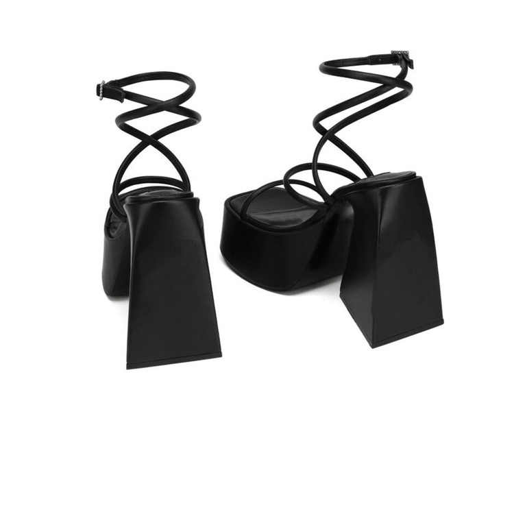 Giày Sandal Cao Gót Đế Dày 13.5cm Đính Đá Chống Thấm Nước Phong Cách Âu Mỹ Sang Trọng Dành Cho Nữ Cỡ 2022