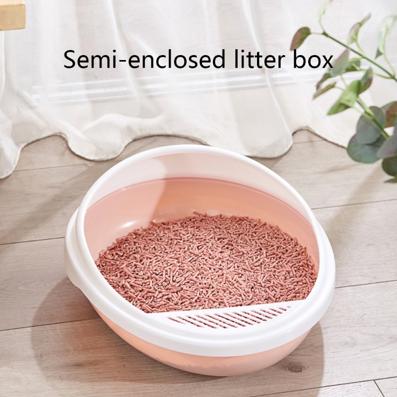 Hộp Cát Vệ Sinh Bằng PP Bền Bỉ Có Thể Tháo Rời Kèm Muỗng Và Tấm Chắn Cho Mèo Kitty