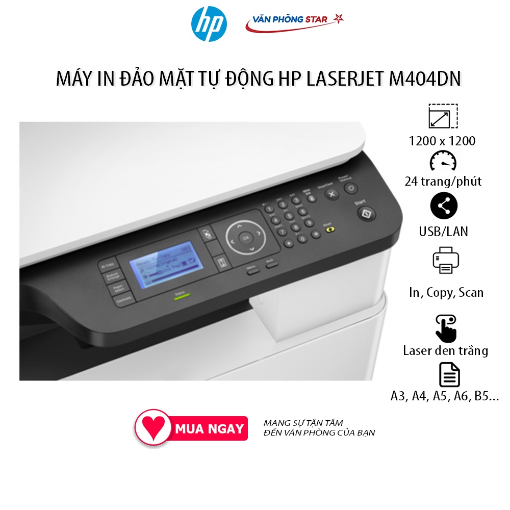 [FREESHIP] Máy in đa chức năng HP LaserJet M440dn in 2 mặt tự động tốc độ 24 trang/phút, độ phân giải 1200 x 1200