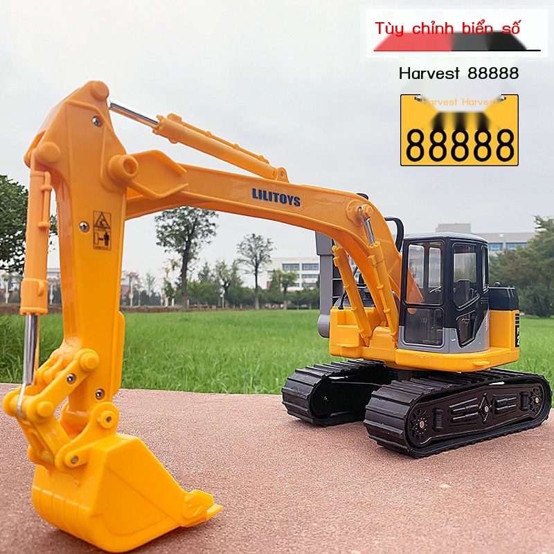 ☌Xe xây dựng mô hình máy xúc đồ chơi mô phỏng cơ khí lớn