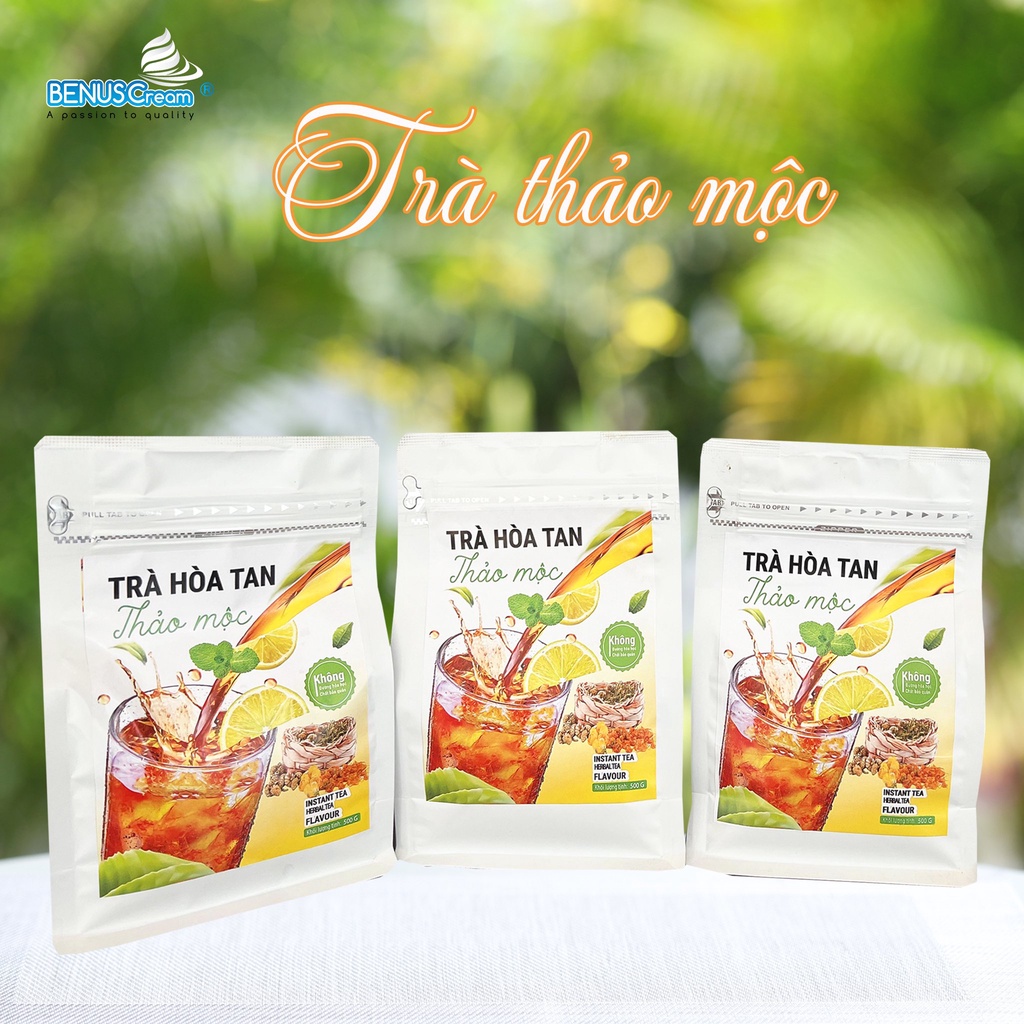 Bột Trà Hòa Tan Thảo Mộc Benuscream - túi 1kg