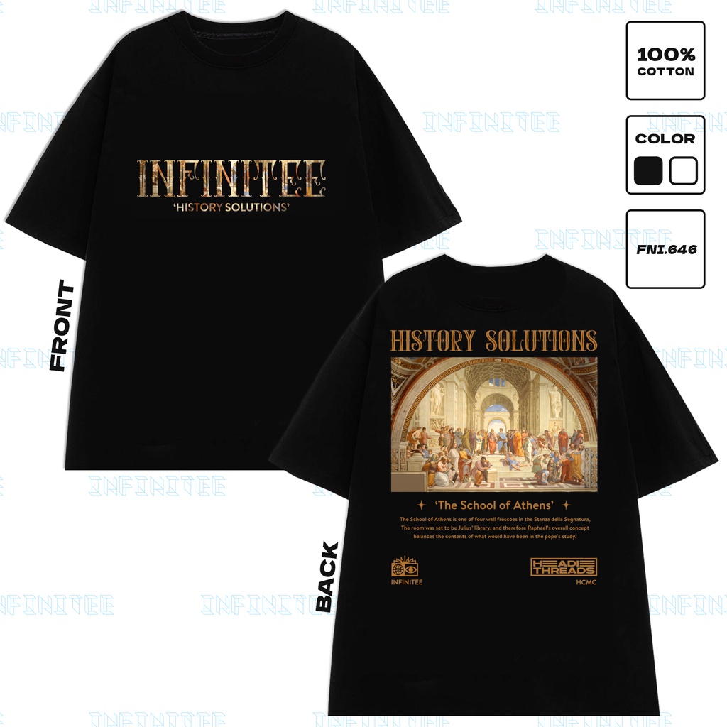 Áo thun INFINITEE Fni0646, Thun 100% Cotton - form rộng Unisex.