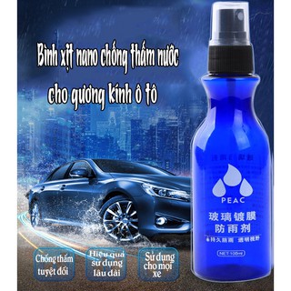 Bình xịt nano chống thấm nước gương kính ô tô