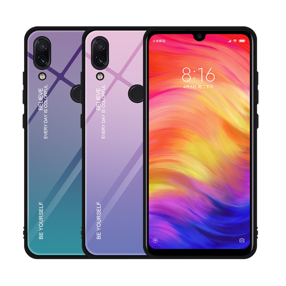 Ốp điện thoại mặt kính cường lực màu gradient thời trang dành cho Asus Zenfone Max Pro M1 M2 ZB633KL ZB631KL ZB601KL