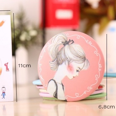Combo 3 Gương Tròn Mini Đáng Yêu Hàn Quốc Bỏ Túi, Gương Nhỏ Cầm Tay Di Động - Màu Ngẫu Nhiên
