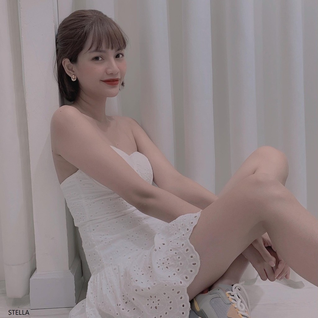 STELLA DRESS - Đầm xòe thiết kế thêu hoa - đầm dự tiệc - váy dáng xòe