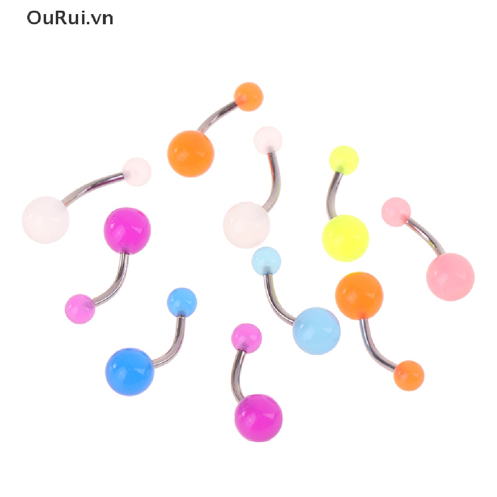 Bộ 10 Khuyên Rốn Dạ Quang Thời Trang