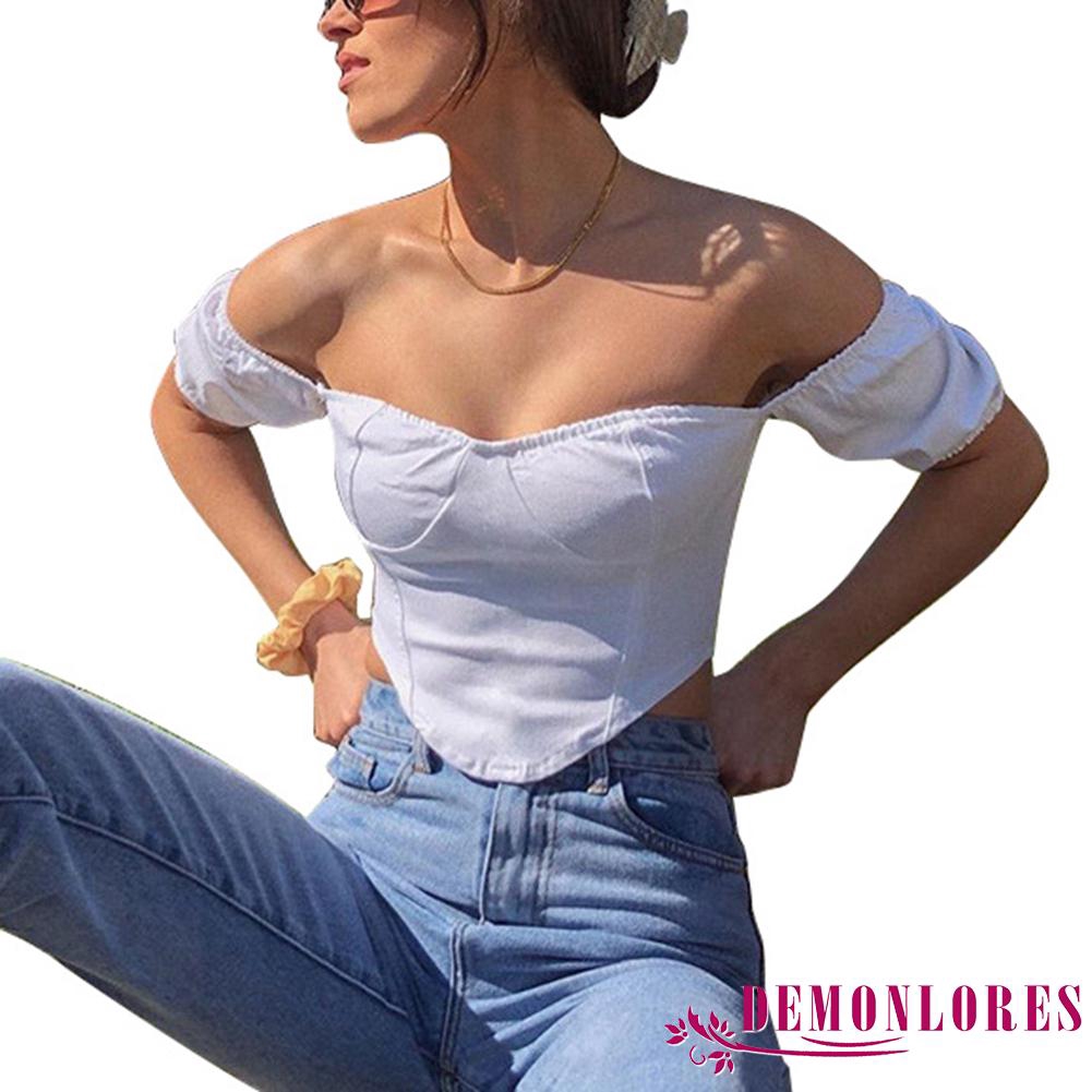 Áo Nữ Trễ Vai Tay Phồng Thời Trang