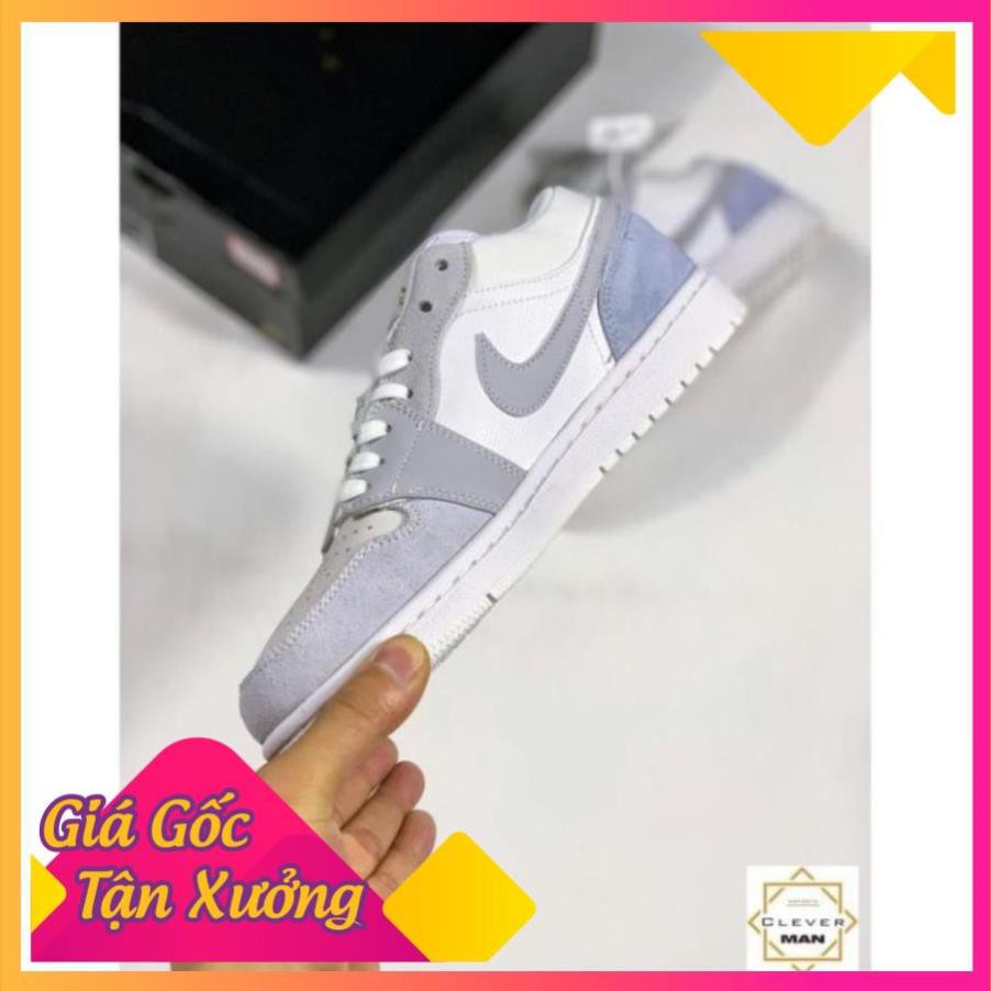 [FREESHIP-BẢO HÀNH 12 THÁNG] Giày thể thao AIR JORDAN 1 low Paris cổ thấp xám xanh cực đẹp CỰC ĐẸP