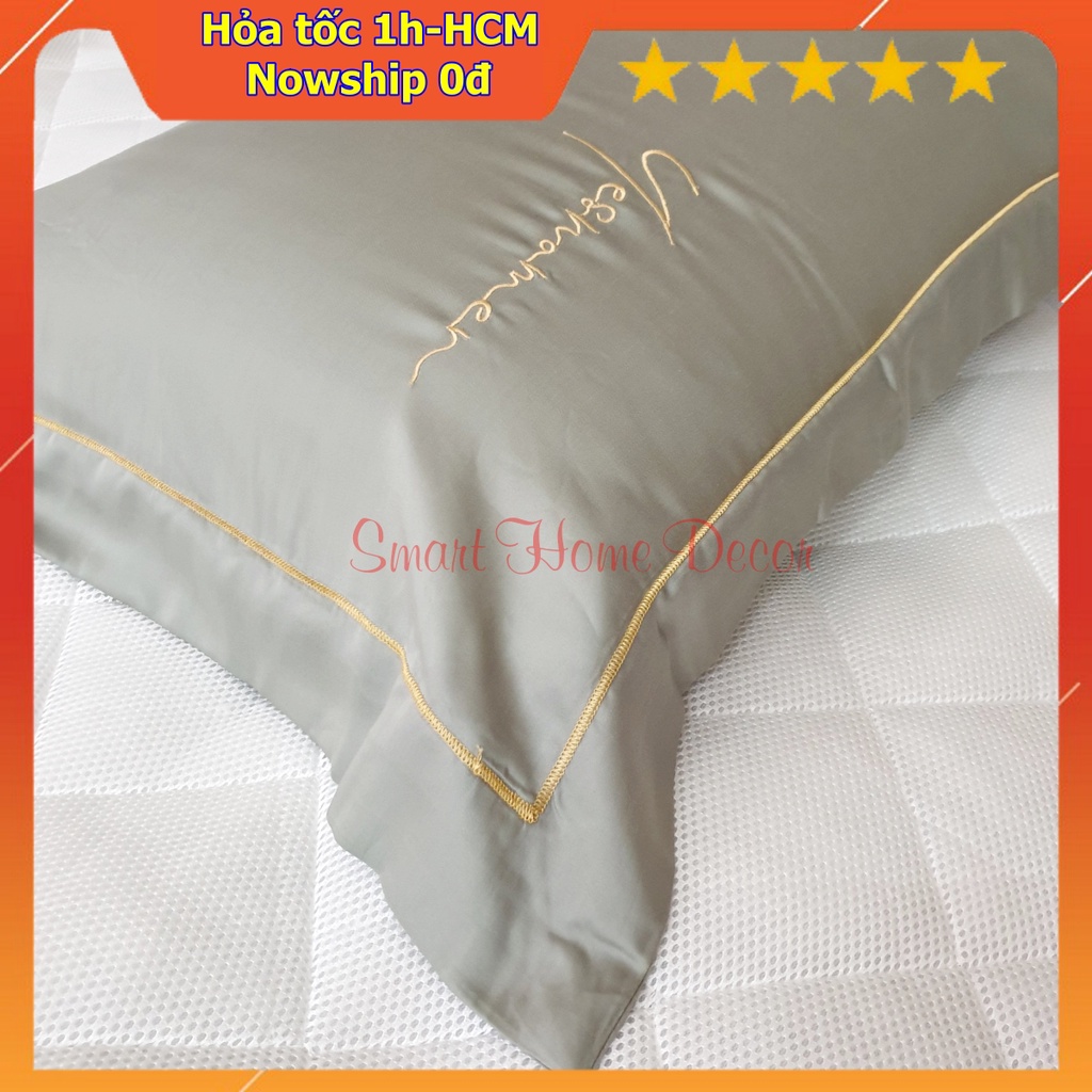 Vỏ gối nằm lụa 50x70cm, 100%Tencel 100S, cao cấp nhất thị trường, siêu mềm mát mịn, 15 màu tùy chọn