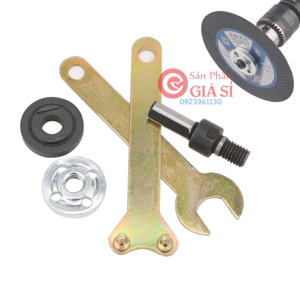 Bộ phụ kiện chuyển đổi trục 6mm chuyển đổi máy khoan thành máy cắt ,cưa ,mài ❤️freeship❤️
