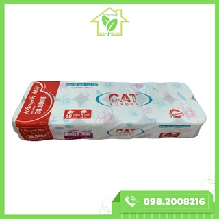 Giấy vệ sinh CAO CẤP CAT Luxyry 10 cuộn tặng 2 cuộn 1,8KG (GIÁ BUÔN)