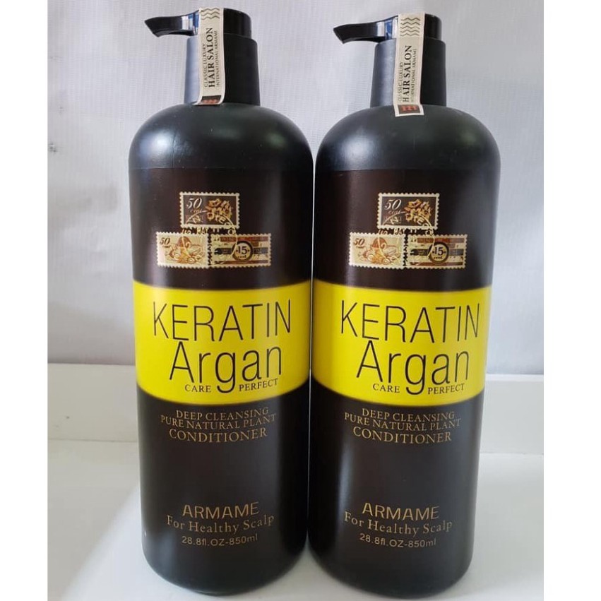 Cặp dầu gội xả Keratin Argan - Siêu mềm mượt