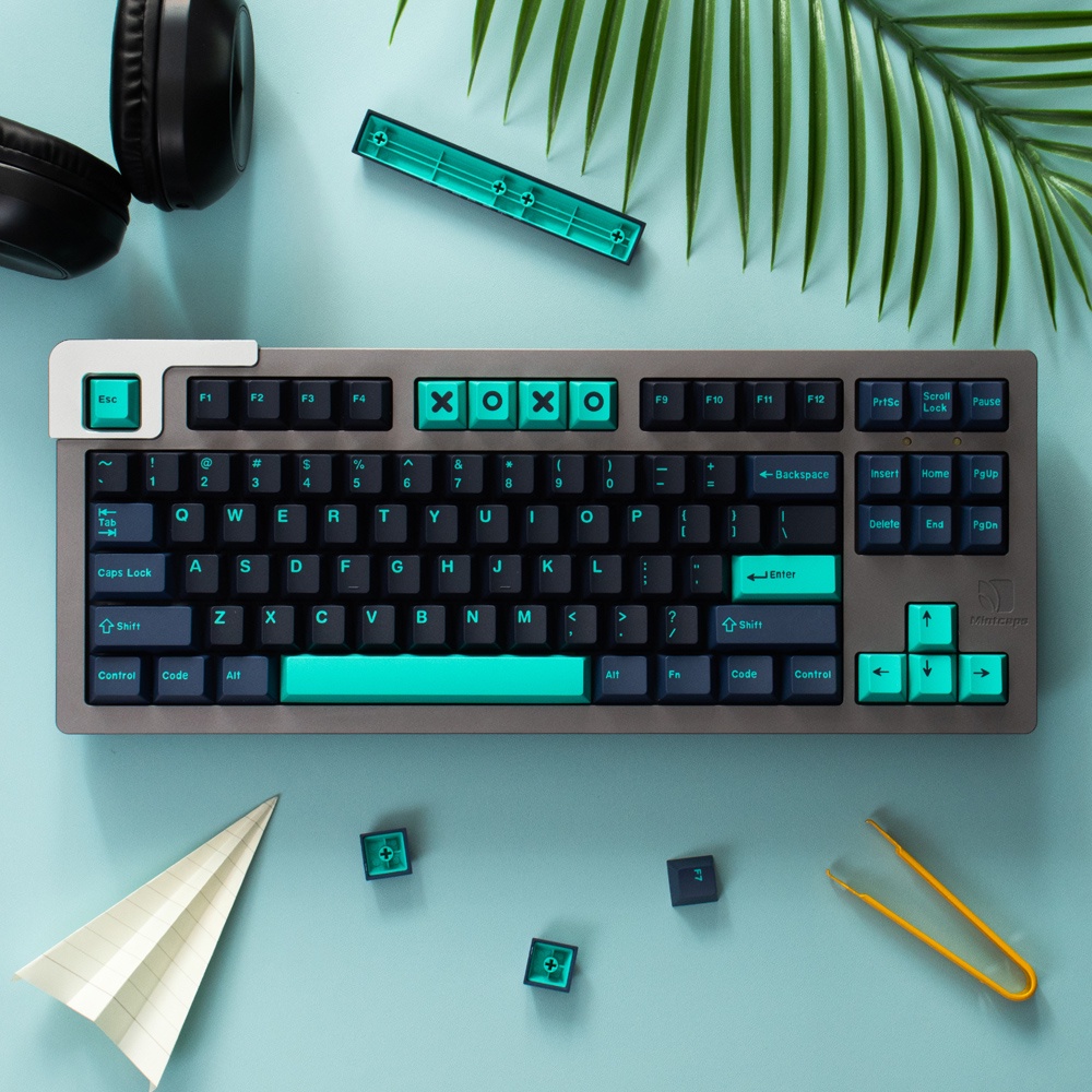 AiFei Hammerhead dark keycaps cherry profile Double Shot ABS keycap 171keys