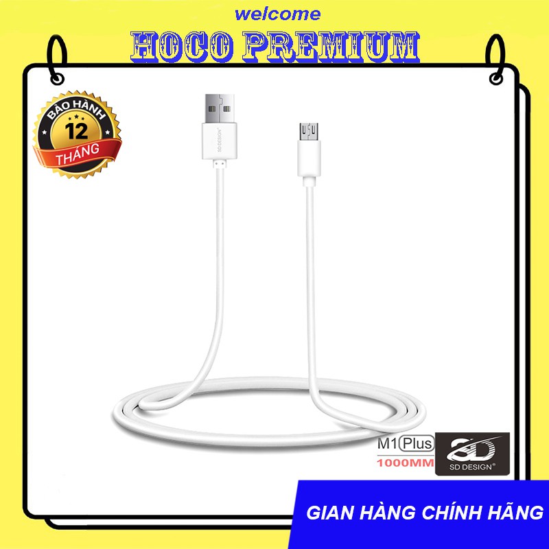 CÁP SẠC SD M1 PLUS ĐẦU MICRO ANDROID DÀI 1M - CHÍNH HÃNG