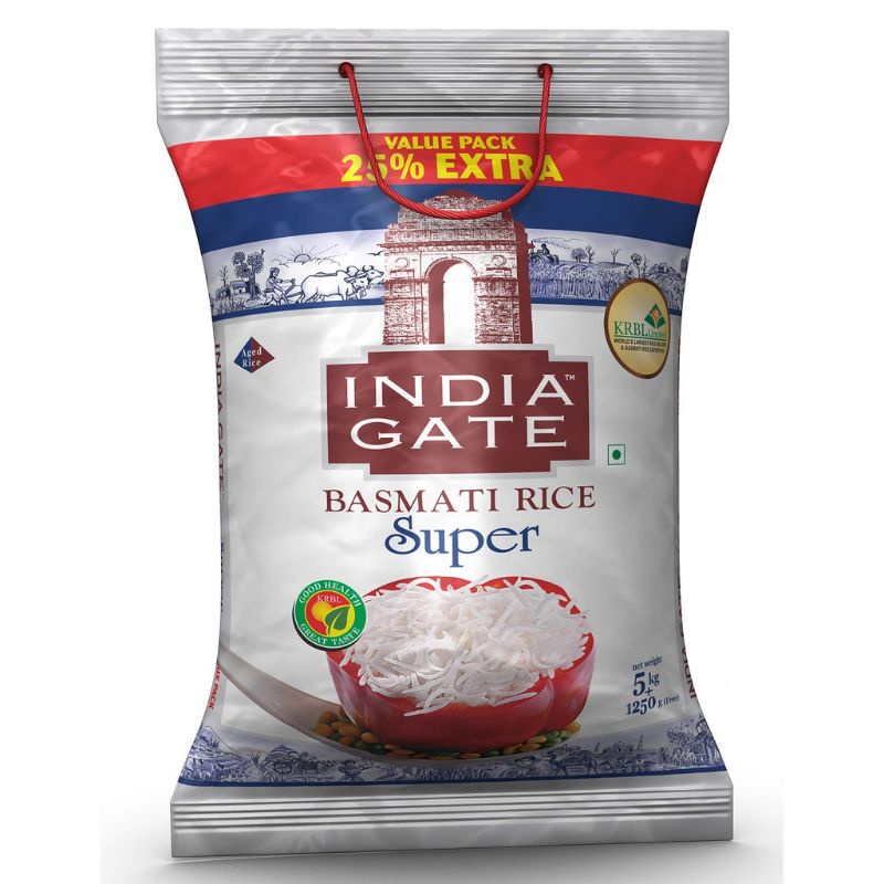 Gạo Basmati India Gate Super Ấn Độ dành cho tiểu đường  - Túi 6.25kg
