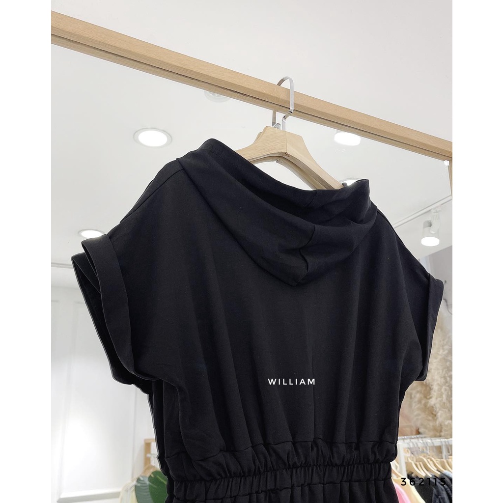 Đầm thun nón khoá kéo 6538