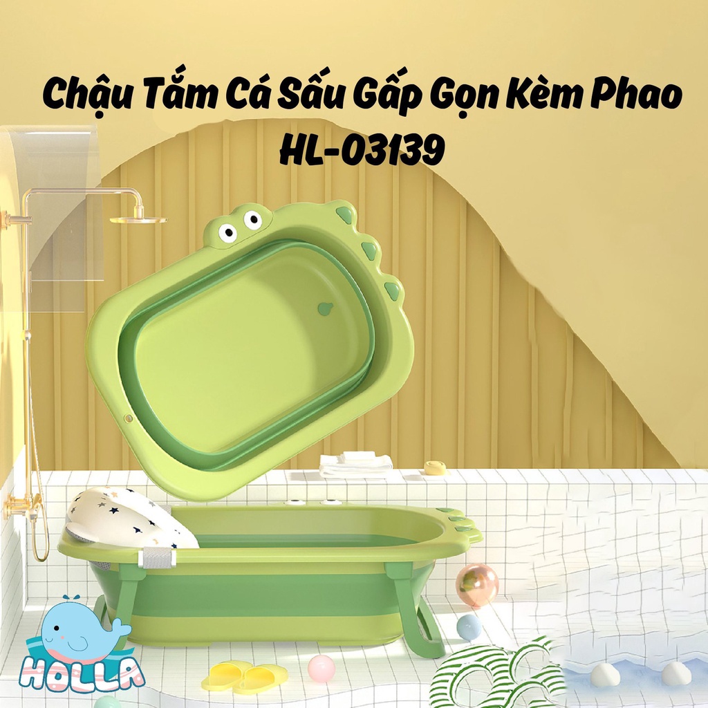 Chậu tắm cá sấu gấp gọn kèm phao