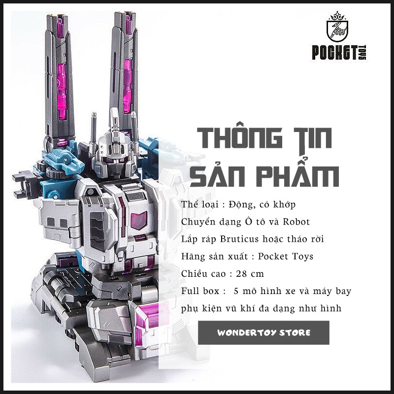 Mô hình Pocket Toys Transformers Bruticus PT-05