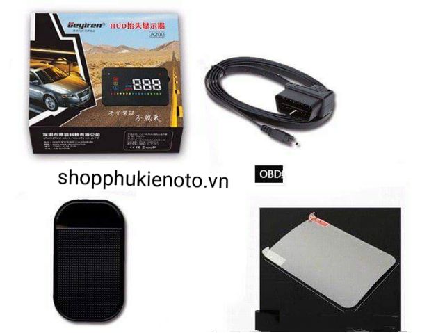 Thiết Bị Hiển Thị Tốc Độ Xe Lên Kính Lái cho Xe Hơi Ô Tô HUD A200