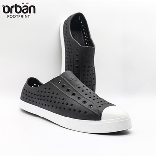 Giày thể thao thông hơi Urban nam nữ màu đen đế trắng