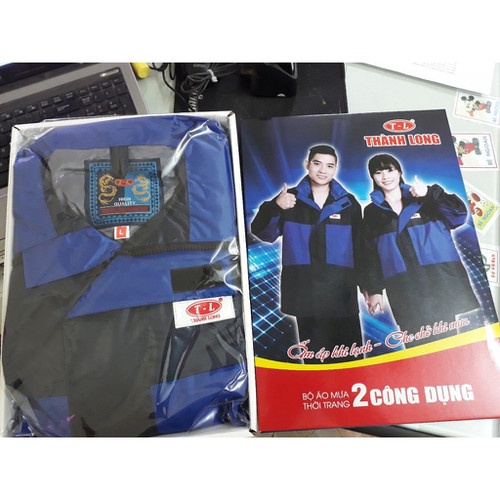 Áo Mưa Bộ KIM CƯƠNG Thời Trang 2 Lớp Siêu Chống Thấm Phối Màu Thời Trang Mũ Có Thể Tháo Rời