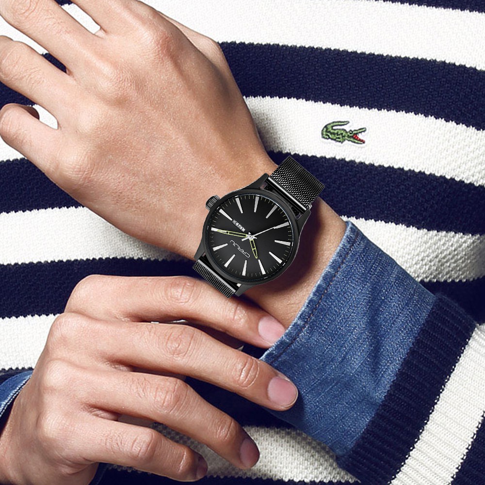 Đồng hồ quartz CRRJU chất liệu thép không gỉ chống thấm nước 2108m