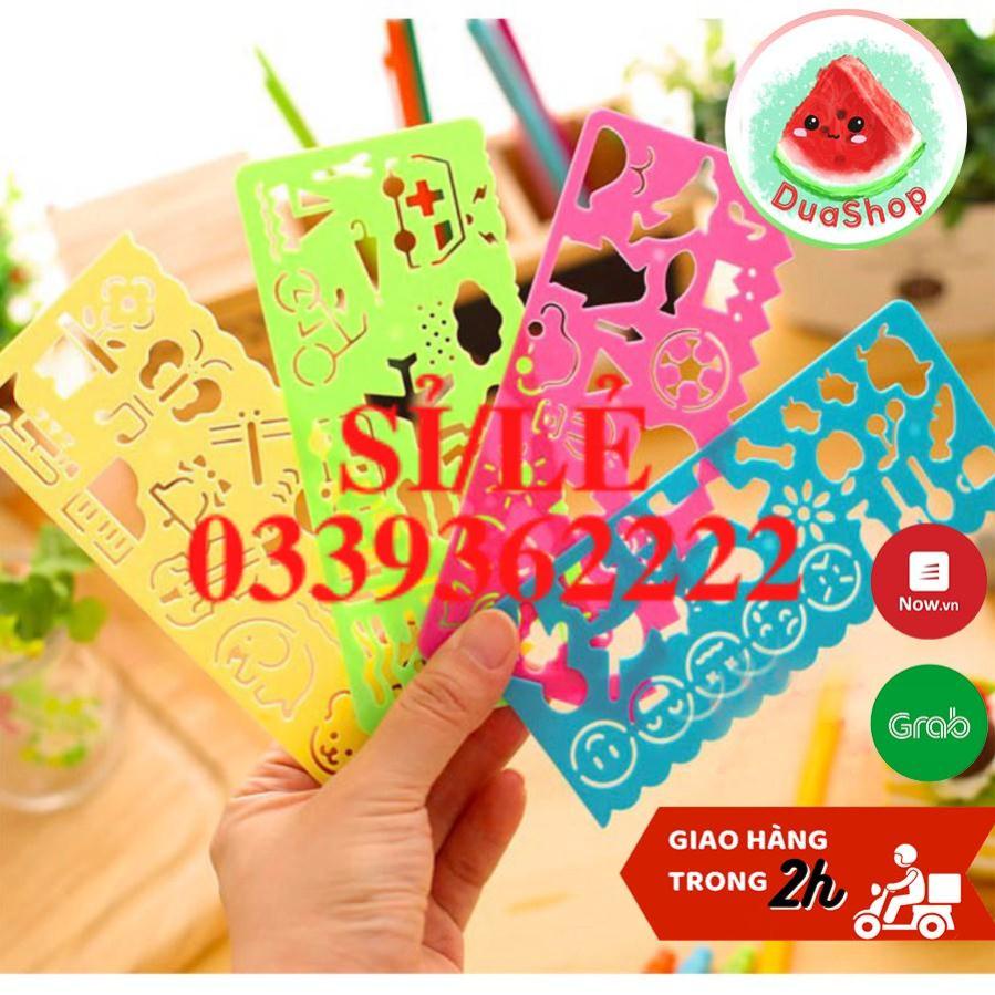 [ HAIANHSHOP ]  Thước kẻ in hình cho bé tập vẽ 15*6,5cm   Duashop &gt;