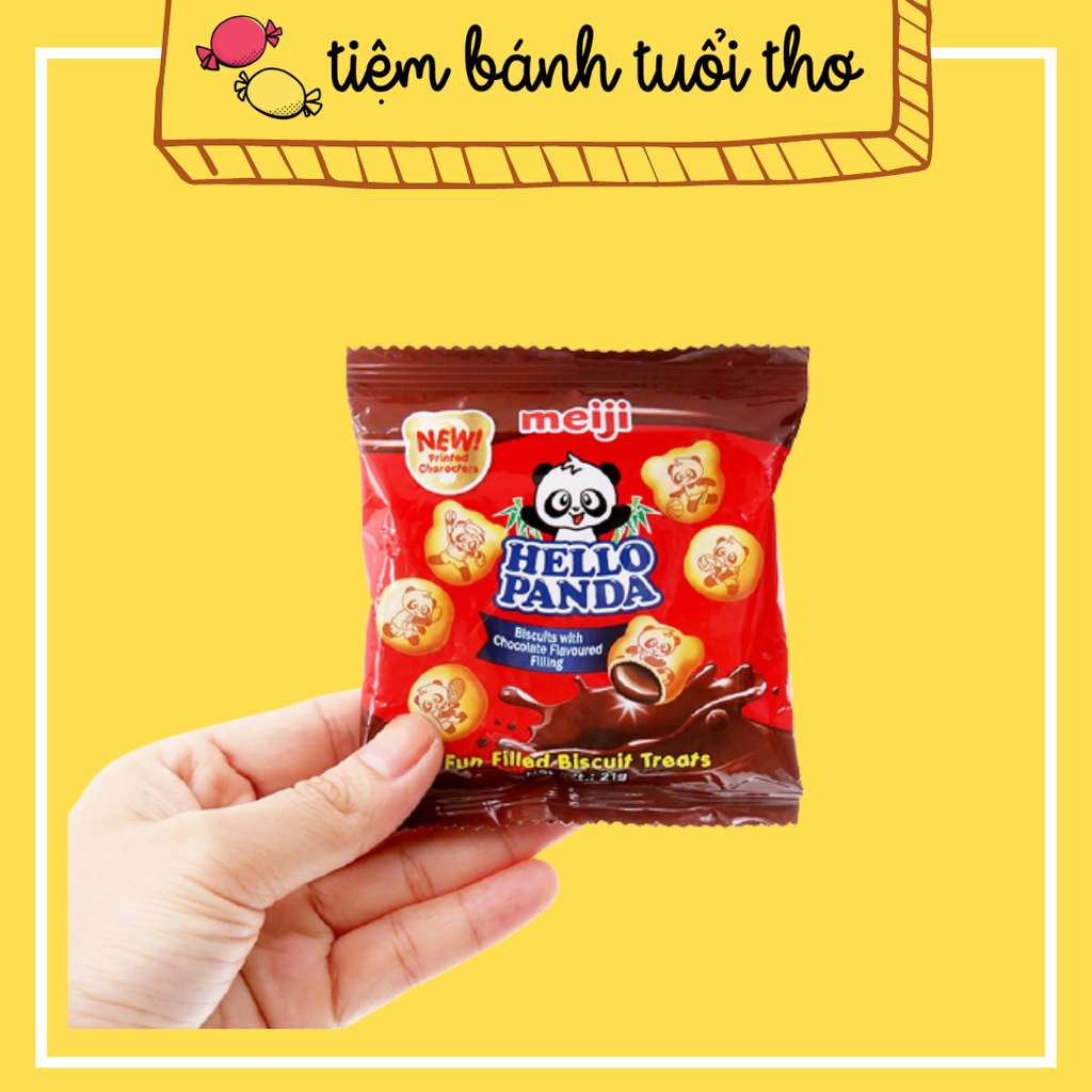 Bánh Gấu Meiji Hello Panda Kem Chocolate 35G