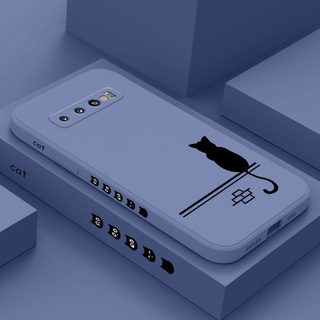 Ốp Điện Thoại Mềm Họa Tiết Mèo Năm Mới Sáng Tạo Cho Samsung Galaxy S10 S10E Plus S9 Plus
