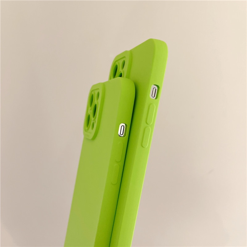Ốp Điện Thoại Tpu Dạ Quang Màu Xanh Lá Cây Hình Đôi Mắt Thiên Thần Thân Thiện Với Da Cho iPhone 13 12 11 promax X XR XS MAX 7